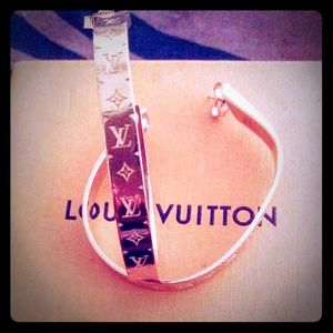 Authentic Louis Vuitton Nanogram Hoop Earrings